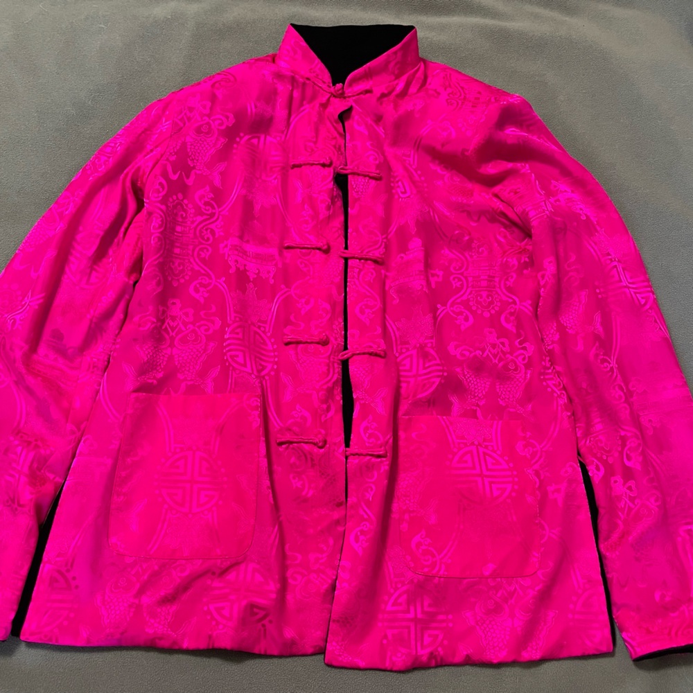 Black and Pink Velvet Jacket